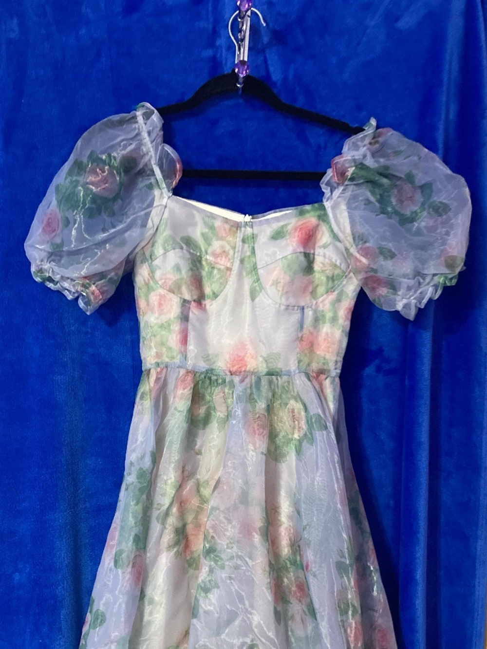 Blue floral dress